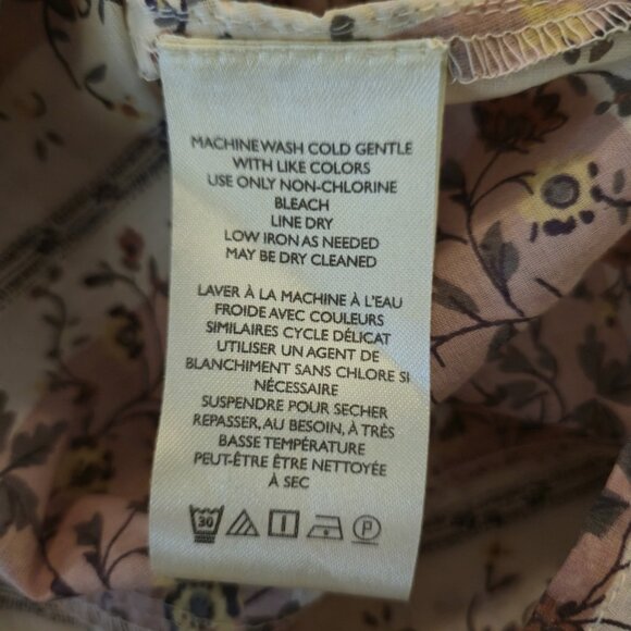 FREE PEOPLE Vintage Lover Cotton Top Medium Womens Tunic Floral Boho Peasant NEW - Picture 8 of 13